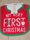 New Carters My First Christmas baby bib