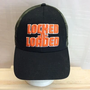 Locked n Loaded Hat Camouflage Hunt Script Logo Trucker Baseball Camo Cap New - Picture 1 of 10
