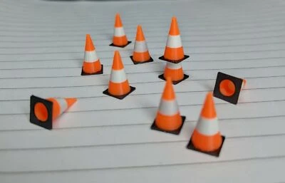 1/50 Scale Stackable Traffic cones, Diorama - 10 units 1:50 Beena Studio