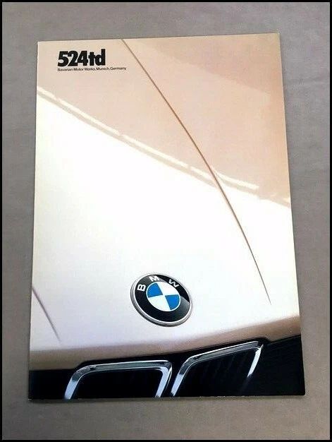 1986 BMW 524td Turbo Diesel 26-page Original Car Sales Brochure Catalog Foto 1 de 4