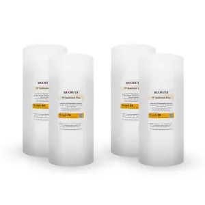 4 filtros de agua de sedimentos para toda la casa azul de 10""x4,5"", polipropileno 5 micras. - Imagen 1 de 8