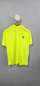 Large Carhartt Herren Relaxed Fit Neon Gelb Performance T-Shirt - Bild 1 von 7