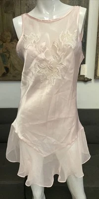 Josie Natori Vintage Babydoll Slip Dress Nightie Sz M Embroidered NWT - Image 1 of 4