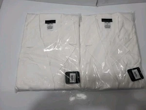 Lot Of 2 Cherokee Scrub 36" Lab Coat 2410 White Size Large Brand New - Picture 1 of 4