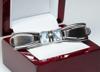 835 Argento - Antico Art Deco Spilla con Vetro - Kollmar & Jourdan, Pforzheim - Immagine 1 di 4