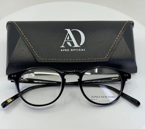 NEU JONES NEW YORK J516 SCHWARZ Unisex Panto Vollrand Brille 48-21-150 B:40 - Bild 1 von 12
