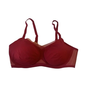 Sujetador Honeylove CrossOver espalda suavizante sin aros en rubí talla XL - Imagen 1 de 3