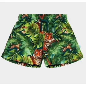 Posh Peanut Ranger Swim Trunks Boys Size XL Green Jungle Tiger Swimsuit Shorts - Picture 1 of 6