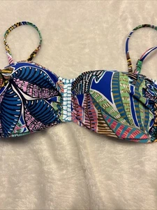 La Blanca Damen Bandeau Blumenmuster Bikini Oberteil Größe 10 - Bild 1 von 13