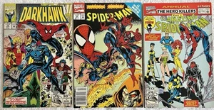 SPIDERMAN #24 1992, AMAZING SPIDERMAN #26 1992, DARKHAWK #19 1992 - Picture 1 of 23