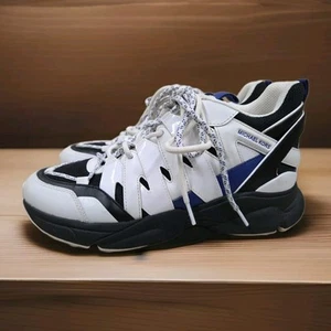MICHAEL MICHAEL KORS Hero Leather and Mesh Trainer Sneakers Size 10 - Picture 1 of 8
