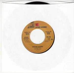GORDON LIGHTFOOT - CAREFREE HIGHWAY/SUNDOWN - REISSUE 45 - GREAT SHAPE - Foto 1 di 2