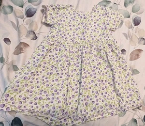 Land's End Plum Button Up Dress Girls Size 5T - Picture 1 of 5