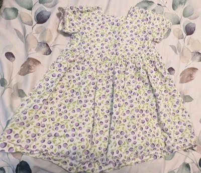 Vestido Land's End ciruela abotonada niñas talla 5T Foto 1 de 4