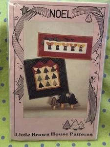 Little Brown House NOEL ANGEL & TREE No~Sew Applique Quilt Patterns & Trees~NIP! - Picture 1 of 3