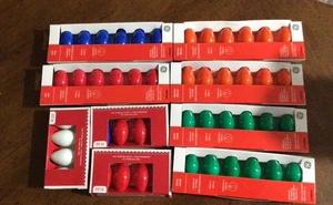 GE 6 Pack. C-7 Light Bulbs 5 Watt Chrismas Lights Green,orange,red,blue, - Picture 1 of 12