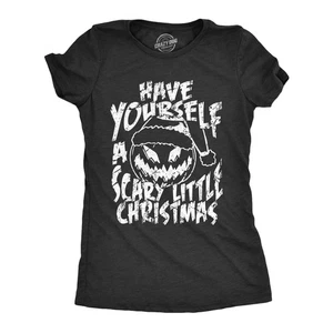 Camiseta para mujer Have Yourself A Scary Little Christmas divertida espeluznante calabaza de Navidad - Imagen 1 de 7