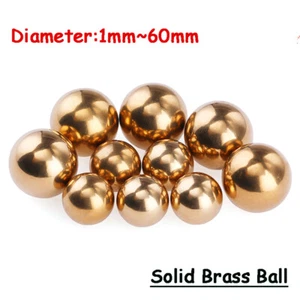 Roulement boule laiton haute précision boules solides perles acier lisse 1 mm ~ 60 mm - Photo 1/5