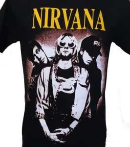 T-shirt Nirvana rock band cotone nero unisex tutte le taglie dalla S alla 5XL 3F429 - Foto 1 di 4