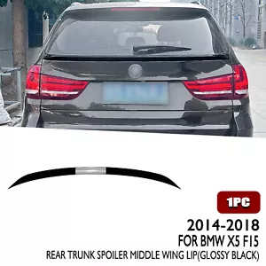 1Pc Rear Trunk Spoiler Middle Wing For BMW X5 F15 M Sport 2014-2018 Gloss Black - Picture 1 of 18
