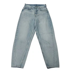 Old Navy Jeans Womens 6 Tall Blue Extra High Rise Balloon Cotton Streetwear Y2K - Picture 1 of 12