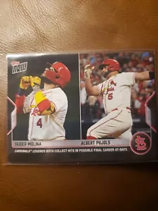 Albert Pujols/Yadier Molina 2022 TOPPS NOW #1049 FINAL CAREER AT BATS - Picture 1 of 2