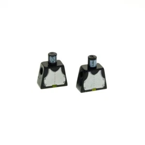 2x Lego Torso Minifigur Ritter Castle schwarz Brustplatte silber cas322 973p40 - Picture 1 of 1
