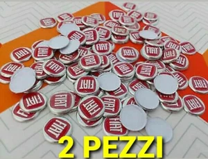 2 LOGO CHIAVE FIAT ROSSO EMBLEMA STEMMA 15 MM TELECOMANDO PUNTO TIPO PANDA 500 - Foto 1 di 3
