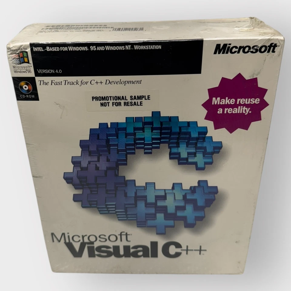 Microsoft Visual C++ Edition 4.0 - BRAND NEW SEALED IN BOX! PROMO SAMPLE - Image 1 of 4