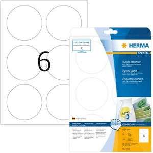 HERMA 5068 Universal Etiketten DIN A4 ablösbar Ø 85 mm, 25 Blatt, Papier, matt - Bild 1 von 1