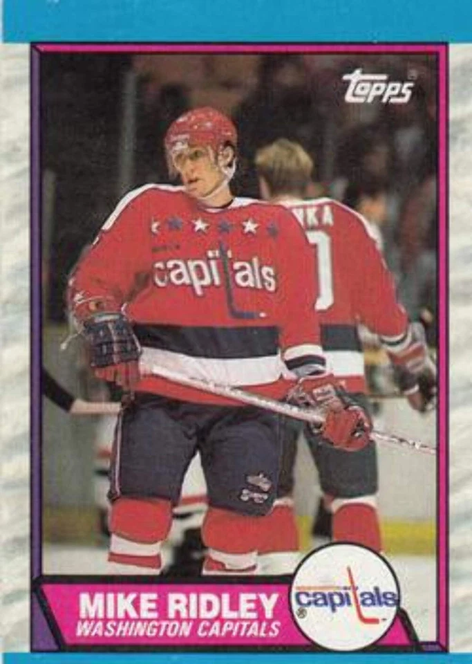 #165 Mike Ridley - Washington Capitals - 1989-90 Topps Hockey - Image 1 of 1