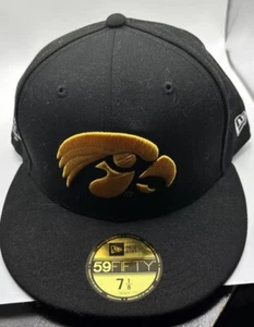 Iowa Hawkeyes NCAA New Era 59FIFTY Fitted Hat - Black - Picture 1 of 3