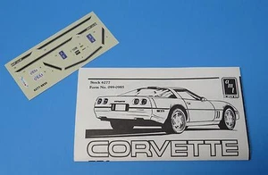 AMT/ERTL 89-90 Corvette ZR1 Decals, Instructions (89 Release) 1/25 Scale - Picture 1 of 5