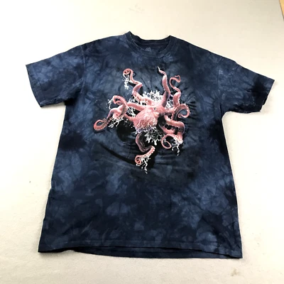 The Mountain Octopus Shirt Mens Large Blue Cotton Tie Dye Short Sleeves Tee * - Image 1 of 4