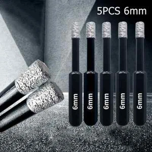 5Pcs Dry Diamond Drill Bits For Granite Tile Glass Porcelain Marble Ceramic 6mm - Picture 1 of 9