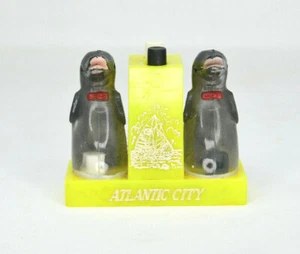 Vintage Atlantic City Dolphins Plastic Novelty Figural Salt And Pepper Shakers - Picture 1 of 5