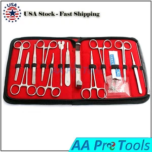 23-teiliges Medizinstudenten Anatomie Biologie Präparierset mit Etui A+ Qualität - Bild 1 von 3