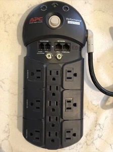 APC Performance Surge Arrest Protector 11 Outlets Phone Coax TV Cable 10 Ft Cord - Picture 1 of 3
