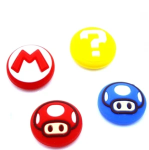 4x Nintendo Switch Thumb Grip Caps Joy Con Switch Mario Mushroom Fragezeichen - Bild 1 von 1