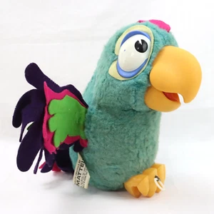 1963 Mattel Animal Yacker CRACKERS the Talking Plush Parrot 11" - Working! - Picture 1 of 10