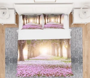 3D Pink Sakura K1872 Bed Pillowcases Quilt Duvet Cover Panda 2023 - Picture 1 of 7