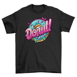 Donut Mess With Me Retro_99 Tee - Funny T-shirt for Foodies! 100% Cotton, Unisex - Picture 1 of 46