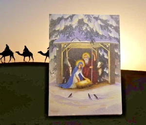 Nativity Scene Christmas Cards Set of 14 Like Holiday Cards Religious + envelope - Picture 1 of 5