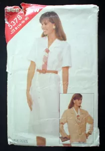 1985'S SEE & SEW PATTERN No.5378, SIZE B 14-16-18, ENGLISH & FRENCH INSTRUCTIONS - Imagen 1 de 5