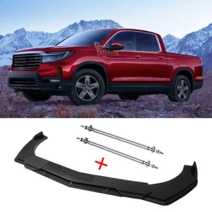 Alerón labial divisor + puntales para parachoques delantero de carbono para Honda Ridgeline 06-20 - Imagen 1 de 16