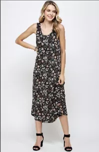JOSTAR Slinky ABITO LUNGO TUBINO Poli Spandex Maglia VIAGGIO Nero S M L XL 2X 3X - Foto 1 di 8