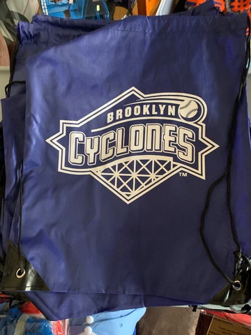 Brooklyn Cyclones SGA Promo Drawstring Back Pack Book Kids Bag School Blue Cover