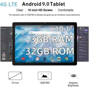 Tavolette Android 9.0 4G LTE T4 10,1 POLLICI 3 GB RAM 32 GB ROM GSM 64 Bit MTK87 - Imagen 1 de 8