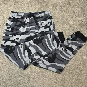 NFL Team Apparel Atlanta Falcons Grey Black Camo Jogger Sweatpants Men’s L - Picture 1 of 6
