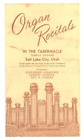 1967 Organ Recitals In The Tabernacle Salt Lake City Utah Program Lds Mormon